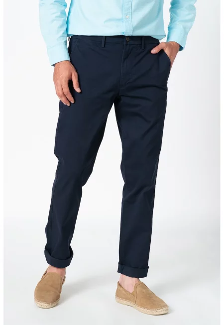 Панталон по тялото със средновисока талия - Тъмносин