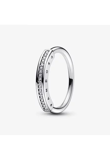 Пръстен  Signature ID Pave цирконий от сребро 925
