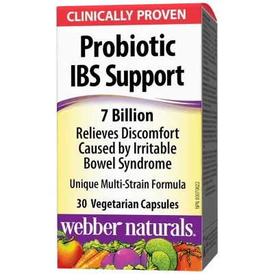 Пробиотик при раздразнено дебело черво - Probiotic IBS Support, 7 млрд. активни пробиотици, 30 капсули