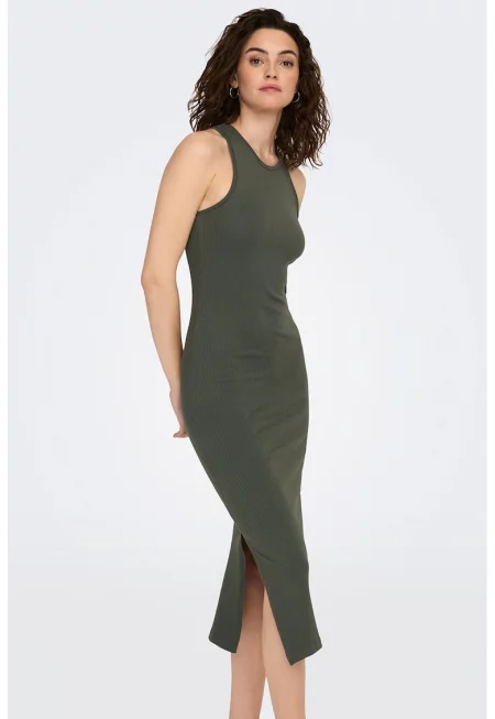 Рипсена рокля без ръкави