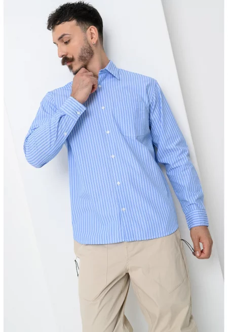 Риза с органичен памук с райе