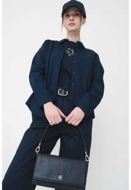 Риза със стандартна кройка - Тъмносин