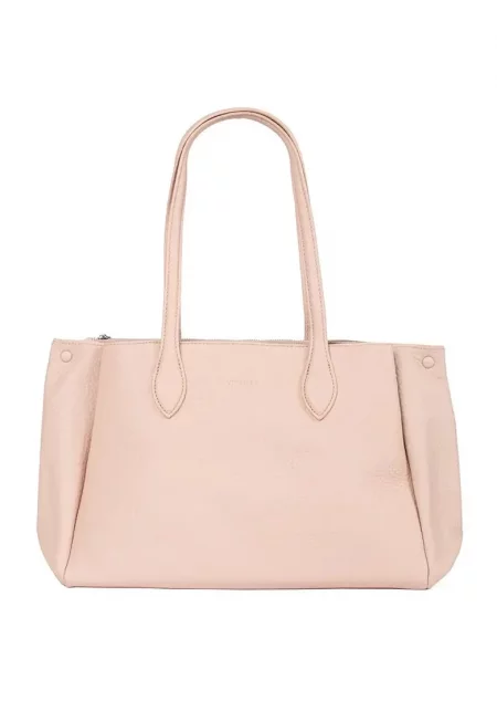 Розова чанта тип shopper  екологична - с две отделения - големи размери