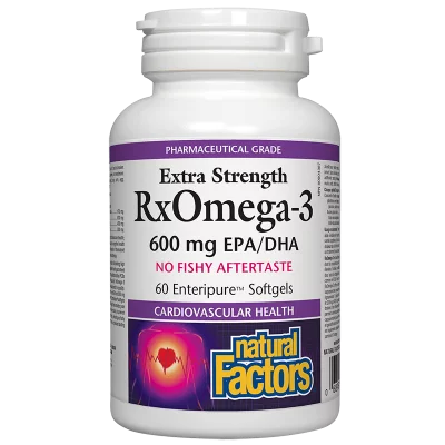 Рибено масло RxOmega-3 Extra – 600 mg EPA-DHA, 60 софтгел капсули