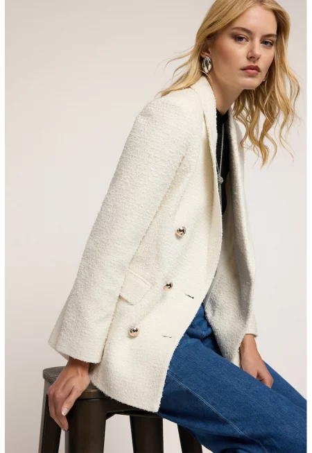 Сако от туид с двуредно закопчаване