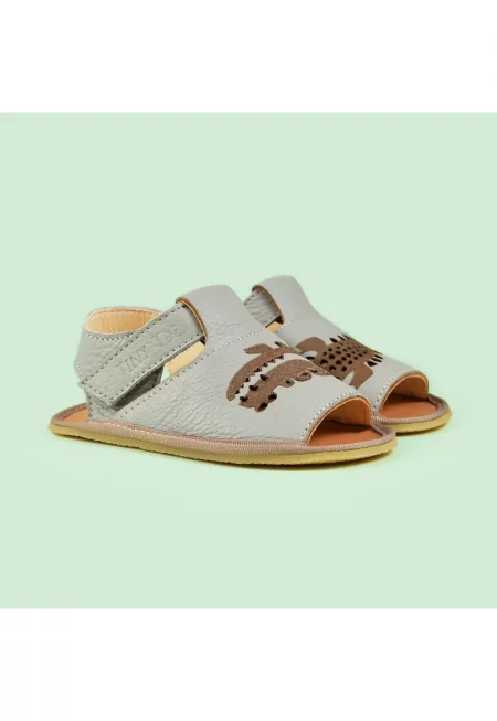 Сандали Barefoot от естествена кожа - Gator - Сиви - Сив