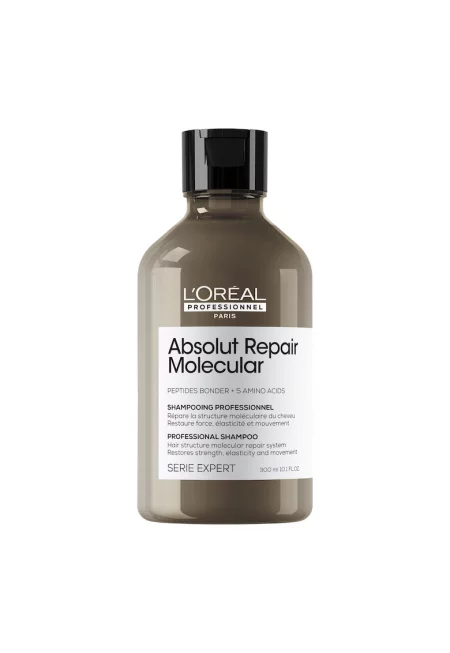 Шампоан за увредена коса  Serie Expert Absolut Repair Molecular - формулиран с пептидни връзки и 5 аминокиселини - възстановява макромолекулната ...