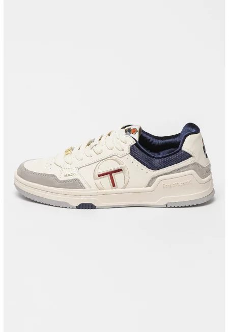 Спортни обувки с велур - Светло сив/Тъмносин/Крем