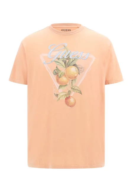 Тениска с овално деколте и шарка