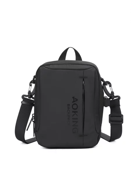 Унисекс чанта през рамо с лого - Черен