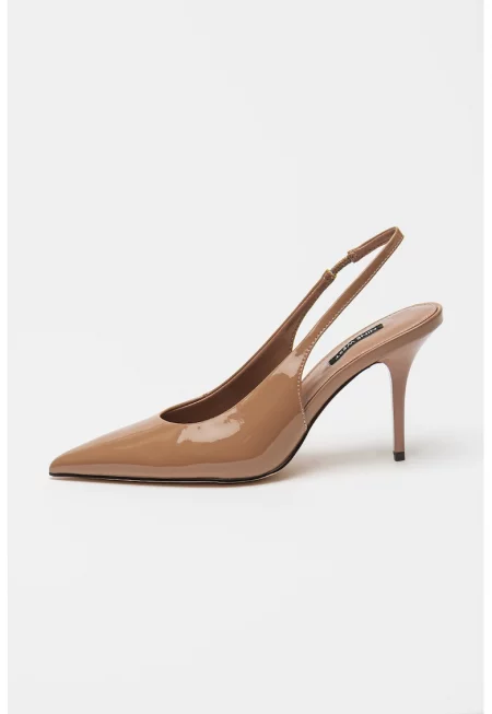 Заострени обувки Palomma - Сиво-кафяв