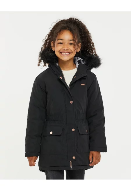 Зимно яке с качулка и еластична талия