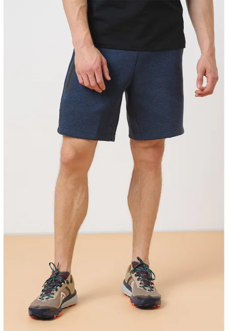 Бермуди с връзка - Син меланж