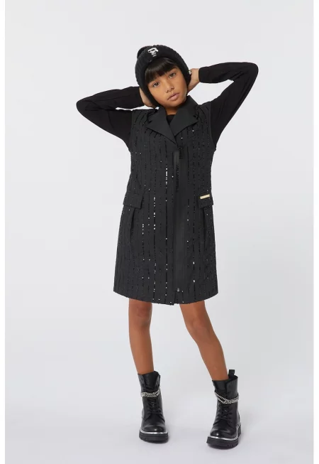 Блуза с лого - Бял/Черен