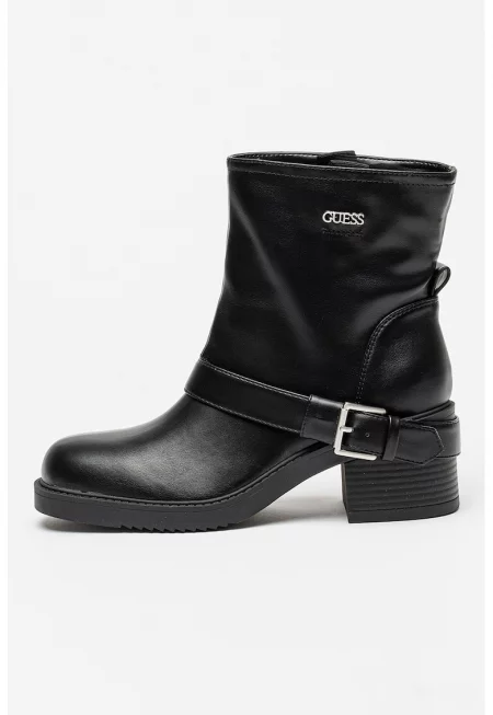 Боти от еко кожа с масивен ток