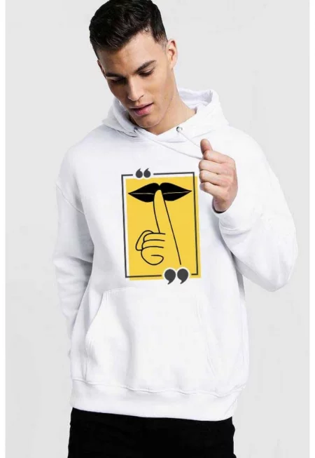 Бяла мъжка качулка - Don`t Speak