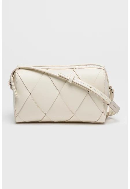 Чанта през рамо от еко кожа - Бял