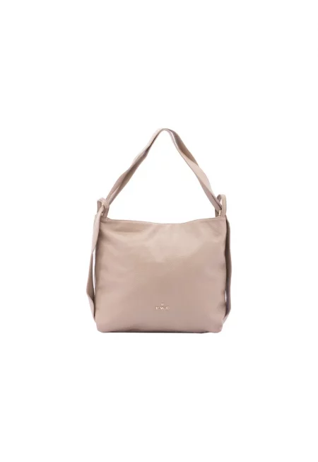 Чанта за рамо с лого - Бежов