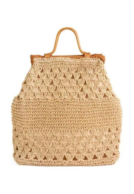 Дамска чанта  модел Ellis - бежова - магнитно закопчаване - размер One Size