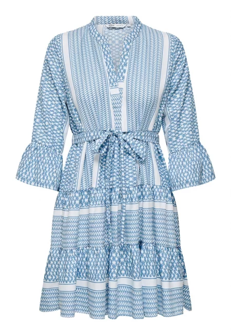 Дамска лятна рокля  15219486 - Рециклиран полиестер - L INTL - Син - Син