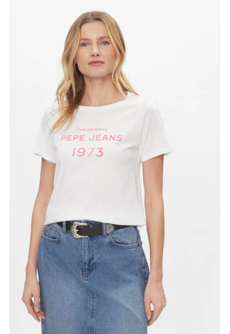 Дамска тениска -  303438623 - Памук - Бяла - Бял