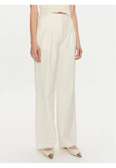 Дамски панталон -  304362514 - Полиестер/Вълна - Бежов - Бежов