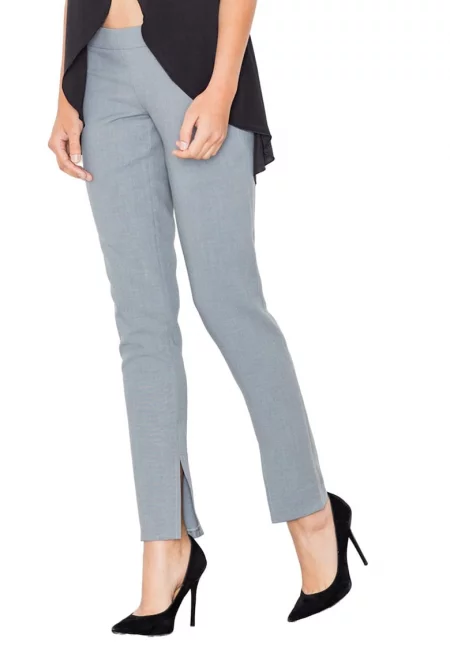 Дамски панталони  M474 - еластични - сиви - Сив
