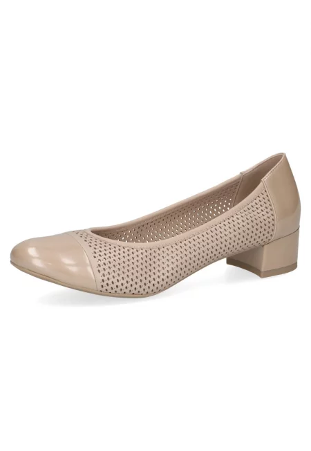 Дамски перфорирани обувки 9 22504 44 - Бежов