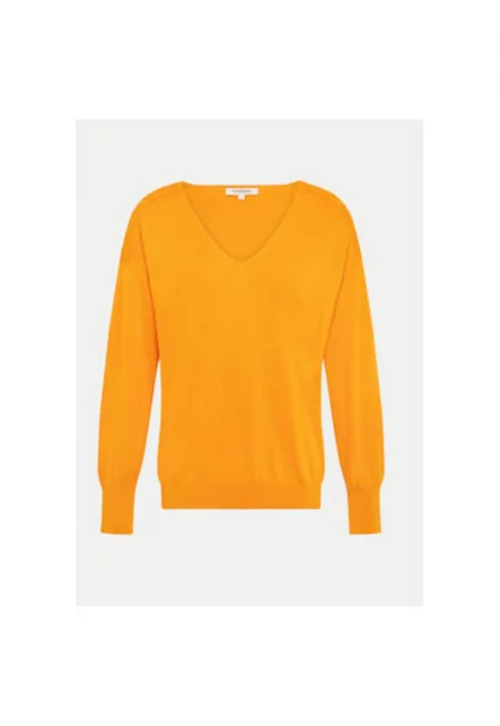 Дамски пуловер -  303918422 - Памук/Вискоза - Оранжев