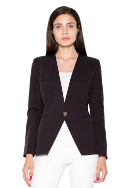 Дамско яке - модерно - офис -  Черно - Черен