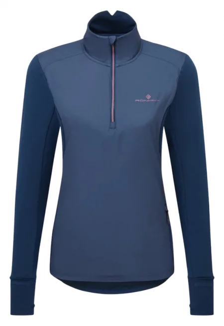 Дамско яке за бягане  Tech Wind-Block 1/2 Zip FW 2025 - Син