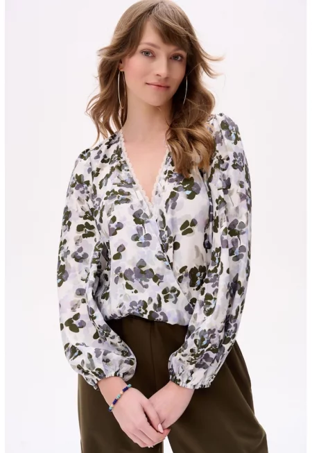 Darcy - Bluza cu model floral - Multicolor