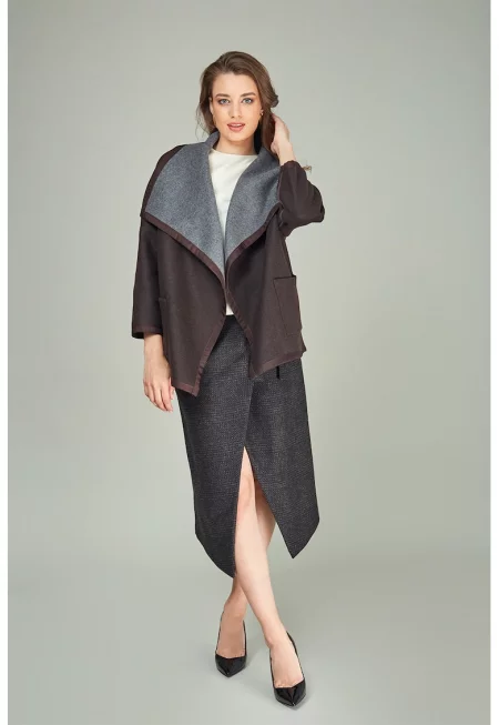 Двулицево палто с колан