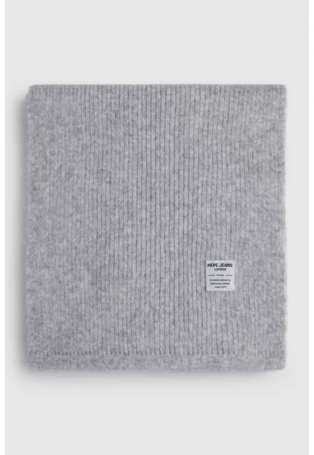 Едноцветен шал West - Светло сив