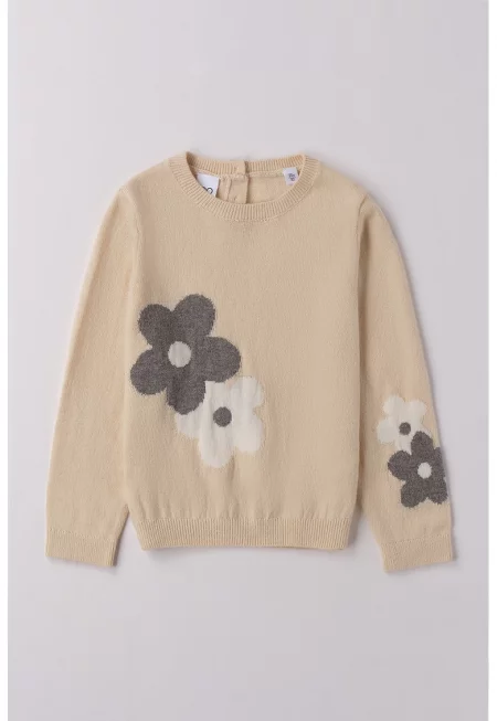 Флорален пуловер с вълна