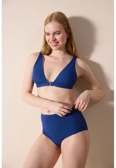 Горнище на бански с подплънки - Индигово синьо