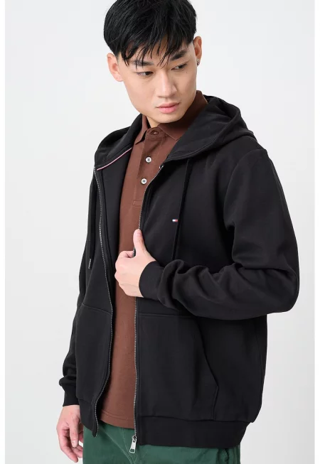 Худи с цип и лого