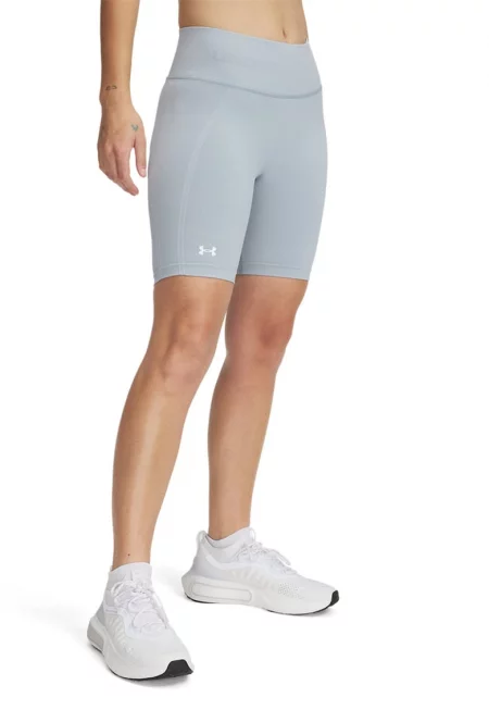 Къс тренировъчен клин Vanish с висока талия - Прашно синьо