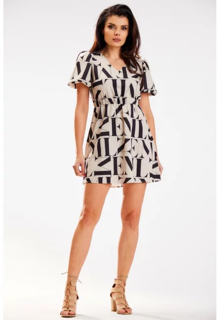 Къса рокля с къс ръкав A587
