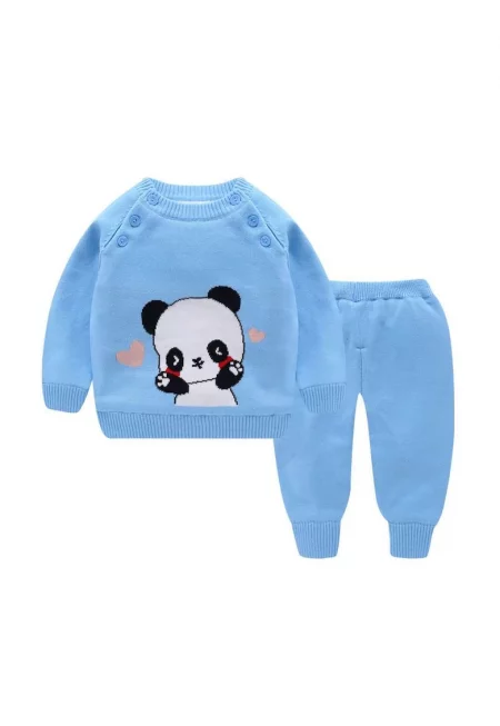 Комплект от 2 части Panda - син -