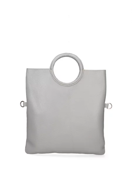 Кожена чанта Valora Chic - Сив