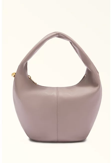 Кожена хобо чанта Verona - Лилав
