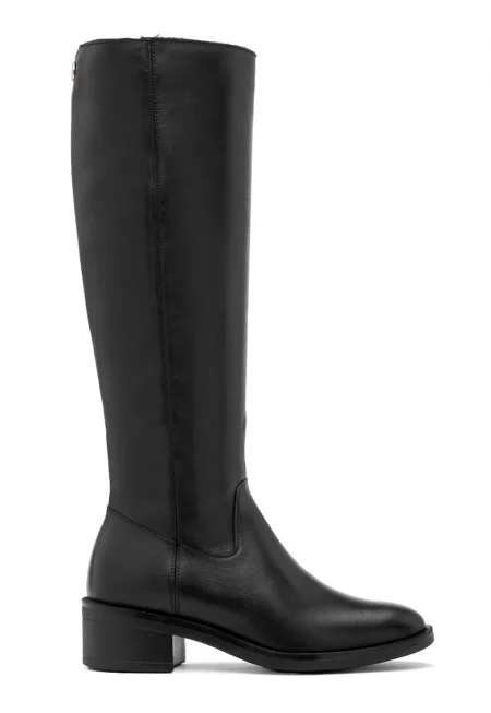 Кожени ботуши Bianka - Черен