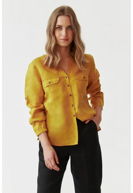 Ленена риза Justyna - Тъмножълт