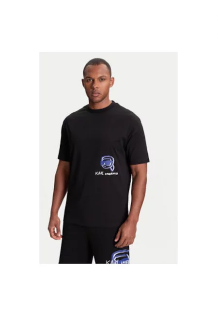 Мъжка тениска  755144 553225 - Памук - XS INTL - Черна