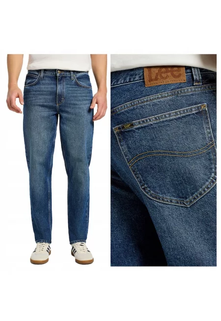 Мъжки дънки -  Oscar - Slim Fit - Средна талия - 5 джоба - Цип - Дълги - Памук - W34-L32 US - Син