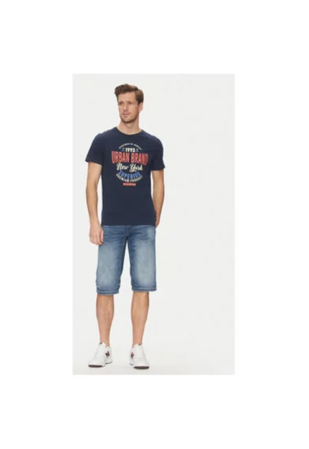 Мъжки шорти  20713328 - Дънкови - Памук - Син - Син