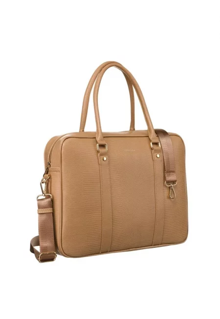 Офис чанта за жени -  модел Tote - екологична - бежова - 28x37x10см