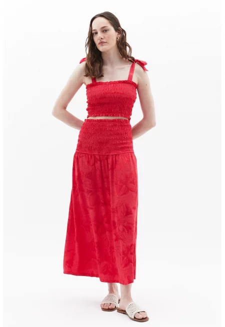 Пола с набран панел - Аленочервен