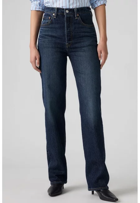 Прави дънки с висока талия